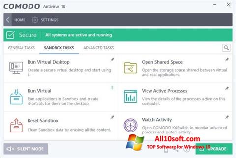 Screenshot Comodo Antivirus untuk Windows 10