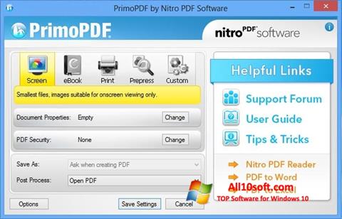 Screenshot PrimoPDF untuk Windows 10