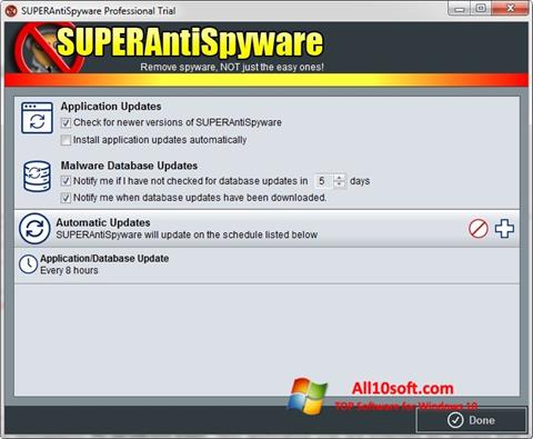 Screenshot SUPERAntiSpyware untuk Windows 10