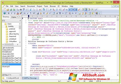 Screenshot EditPlus untuk Windows 10