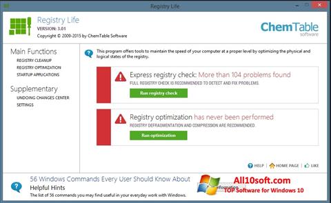 Screenshot Registry Life untuk Windows 10