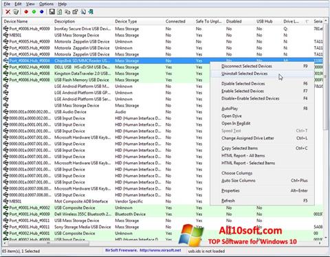 Screenshot USB Manager untuk Windows 10