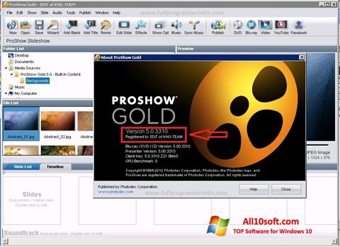 Screenshot ProShow Gold untuk Windows 10