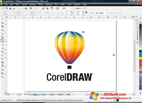 Screenshot CorelDRAW untuk Windows 10