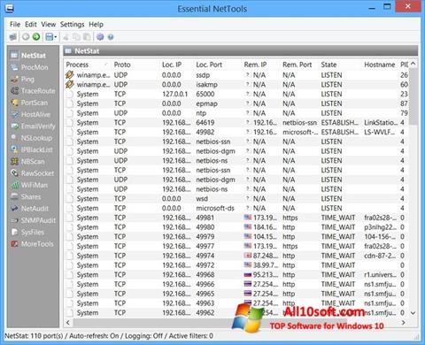 Screenshot Essential NetTools untuk Windows 10