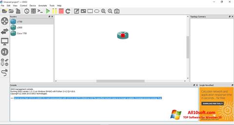 Screenshot GNS3 untuk Windows 10