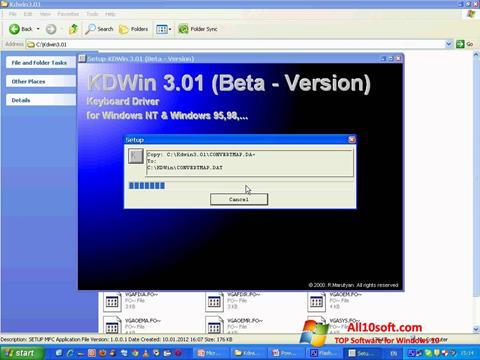 Screenshot KDWin untuk Windows 10