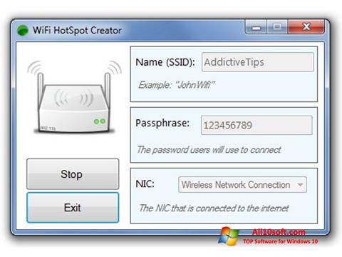 Screenshot Wi-Fi HotSpot Creator untuk Windows 10