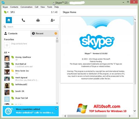 Screenshot Skype Setup Full untuk Windows 10