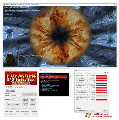 Screenshot FurMark untuk Windows 10