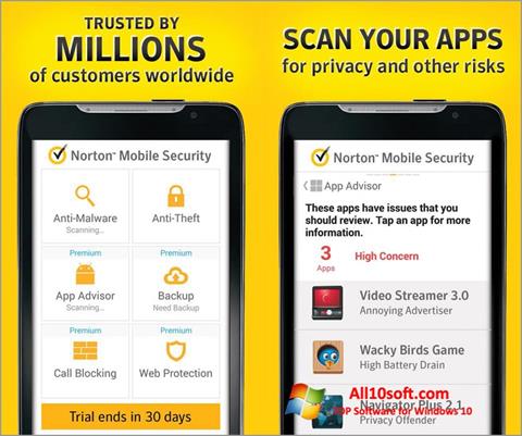 Screenshot Norton Mobile Security untuk Windows 10