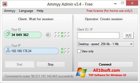 Screenshot Ammyy Admin untuk Windows 10