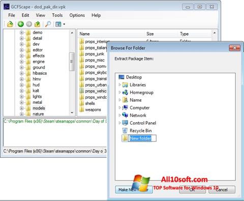 Screenshot GCFScape untuk Windows 10