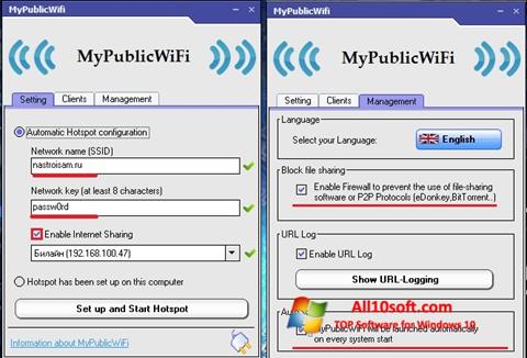 Screenshot MyPublicWiFi untuk Windows 10