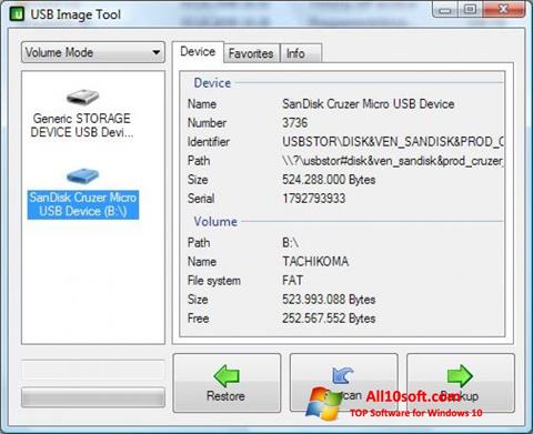 Screenshot USB Image Tool untuk Windows 10