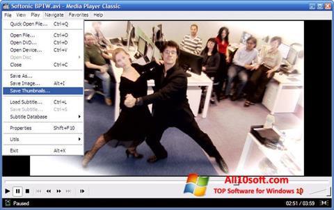 Screenshot Media Player Classic untuk Windows 10