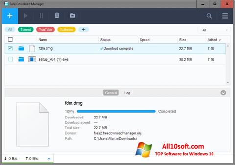 Screenshot Free Download Manager untuk Windows 10