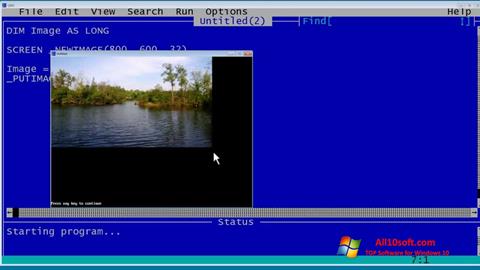 Screenshot QBasic untuk Windows 10