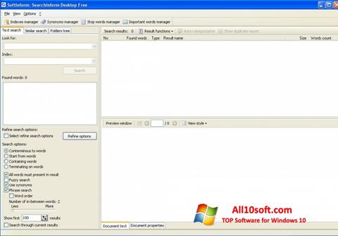 Screenshot SearchInform untuk Windows 10