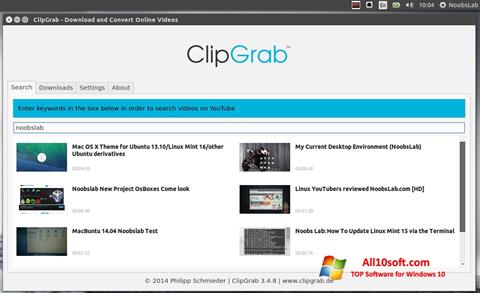 Screenshot ClipGrab untuk Windows 10