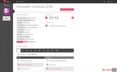 Screenshot Microsoft OneNote untuk Windows 10