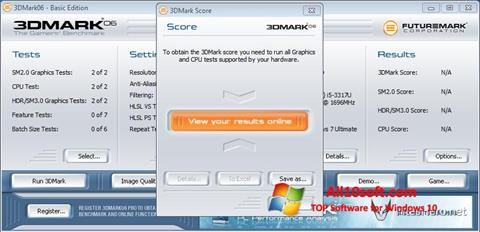 Screenshot 3DMark06 untuk Windows 10