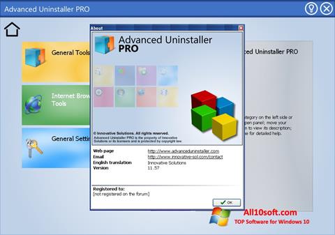 Screenshot Advanced Uninstaller PRO untuk Windows 10
