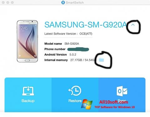 Screenshot Samsung Smart Switch untuk Windows 10