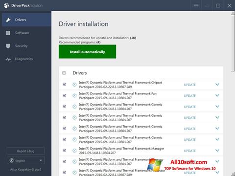 Screenshot DriverPack Solution Online untuk Windows 10