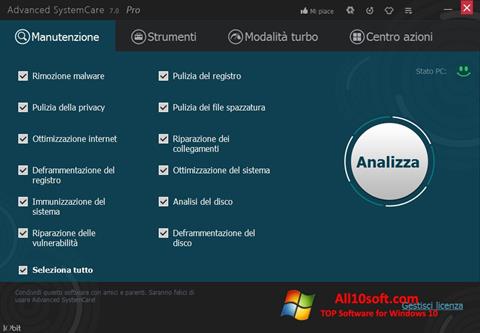 Screenshot Advanced SystemCare Pro untuk Windows 10