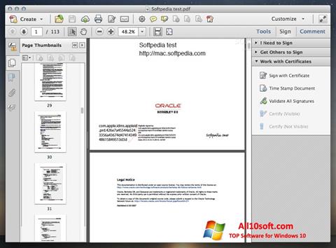 Screenshot Adobe Acrobat untuk Windows 10