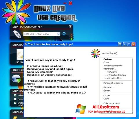 Screenshot LinuxLive USB Creator untuk Windows 10