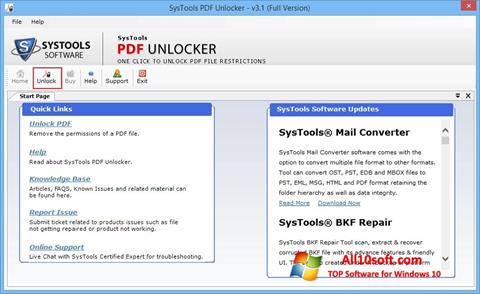 Screenshot PDF Unlocker untuk Windows 10