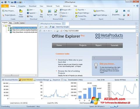 Screenshot Offline Explorer untuk Windows 10