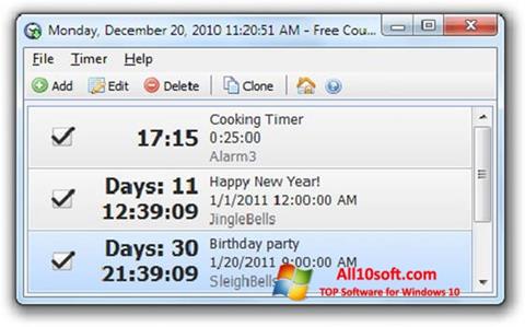 Screenshot Free Countdown Timer untuk Windows 10