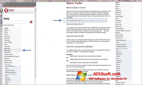 Screenshot Opera Turbo untuk Windows 10