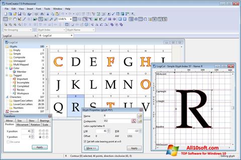 Screenshot Font Creator untuk Windows 10