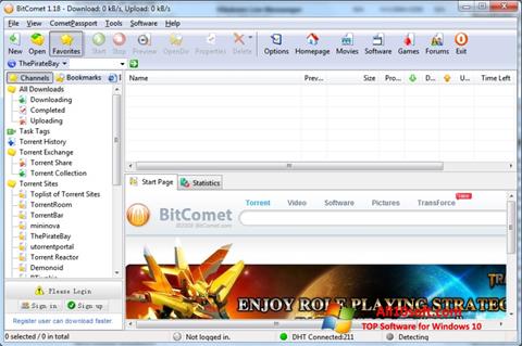 Screenshot BitComet untuk Windows 10
