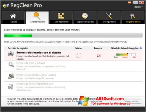 Screenshot RegClean Pro untuk Windows 10