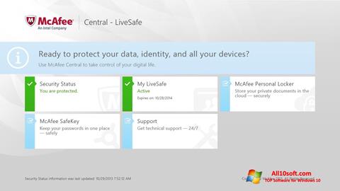 Screenshot McAfee LiveSafe untuk Windows 10