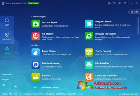 Screenshot Baidu Antivirus untuk Windows 10