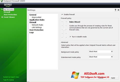 Screenshot Outpost Firewall Free untuk Windows 10
