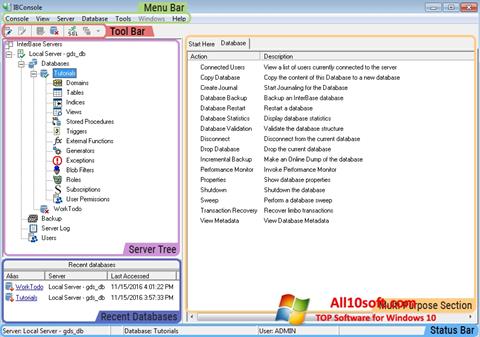 Screenshot InterBase untuk Windows 10