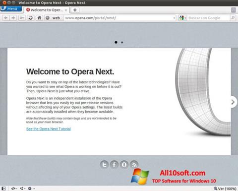 Screenshot Opera Developer untuk Windows 10