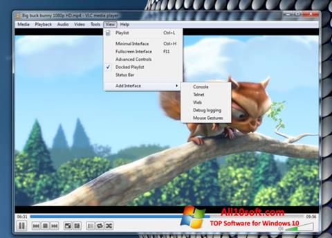 Screenshot VLC Media Player untuk Windows 10