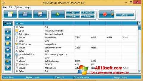 Screenshot Mouse Recorder untuk Windows 10