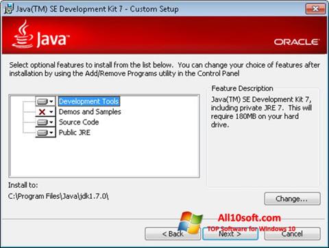 Screenshot Java Development Kit untuk Windows 10