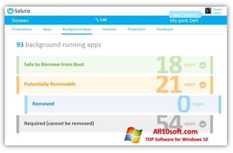 Screenshot Soluto untuk Windows 10