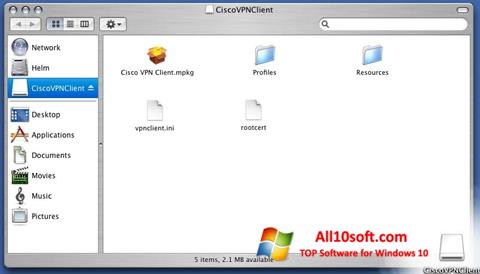 Screenshot Cisco VPN Client untuk Windows 10