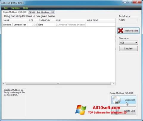 Screenshot XBoot untuk Windows 10